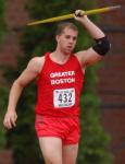 brian irwin of gbtc throws the javelin